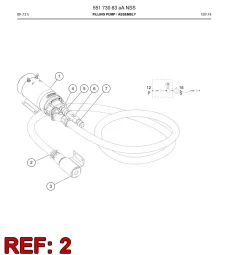 Sandvik SUCTION HORTUM ASSEMBLY, Yeraltı — teknik çizim