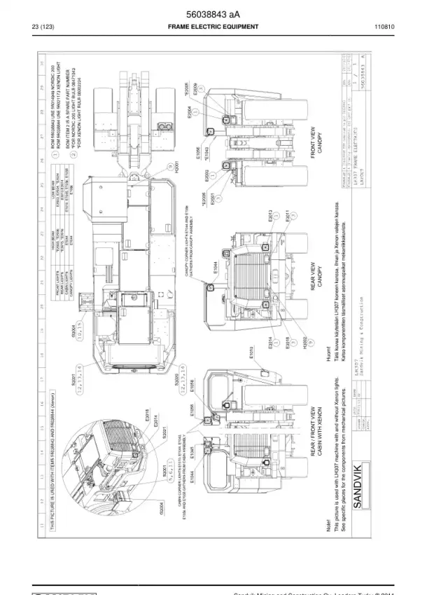 FRAME ELECTRIC EQUIPMENT