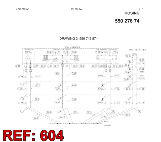 HYDR.HOSE HI-FLEX 86T-04 AA-2600-JIC