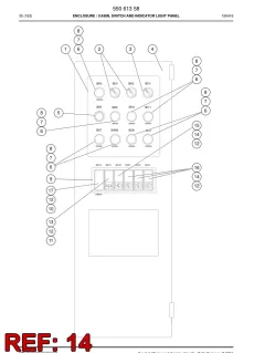 Sandvik PUSH-BUTTON SWITCH, Yerüstü — teknik çizim