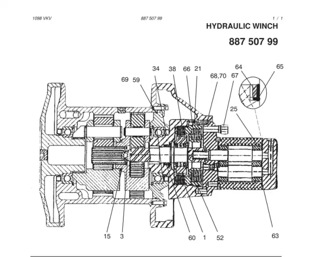 SEAL KIT FOR WINCH ASSY