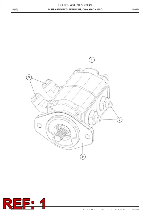 HYDRAULIC PUMPE, EXTERNAL GETRIEBE, DOUBLE