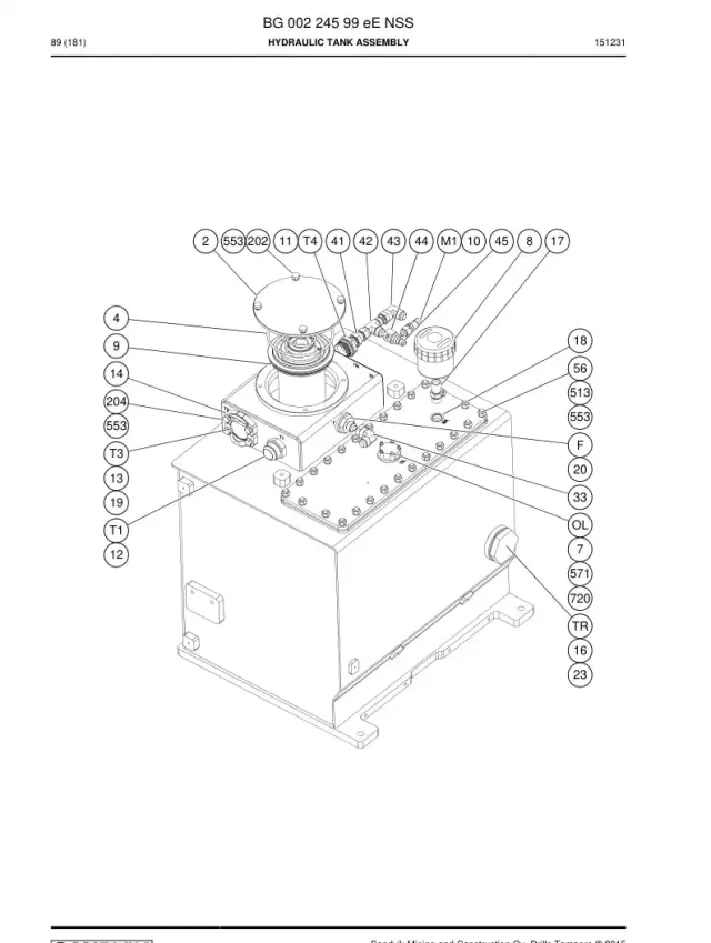 HYDRAULIC TANK ASSEMBLY