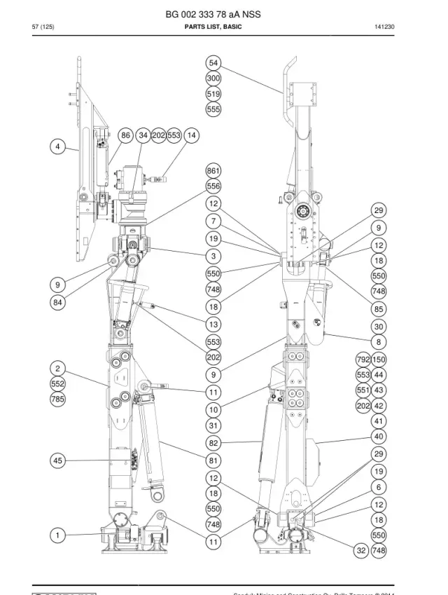 PARTS LIST, BASIC