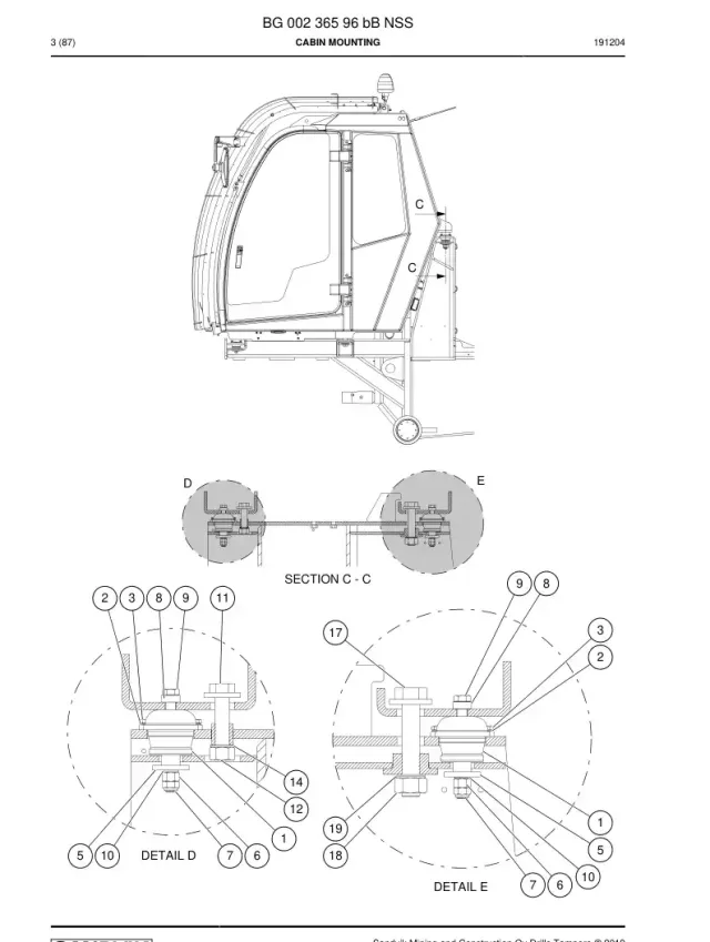CABIN MOUNTING