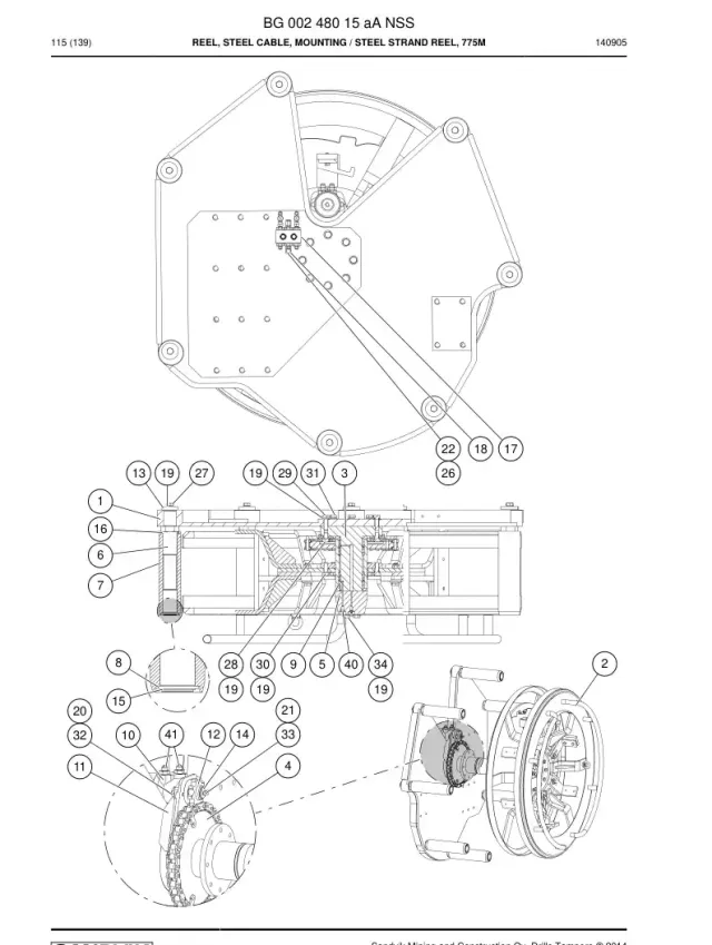 REEL, STEEL KABLO, MONTAJ AYAĞI