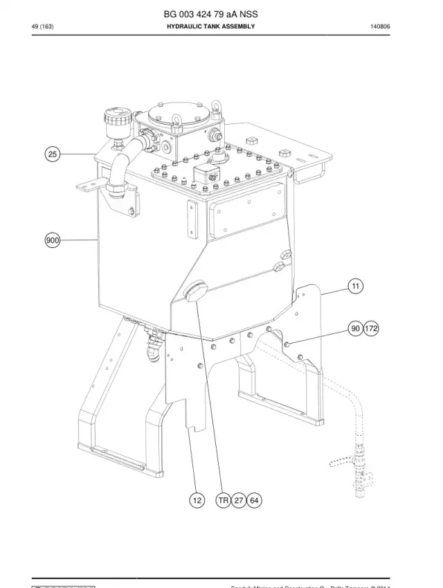ASSEMBLY DEL TANQUE HYDRAULICULICO