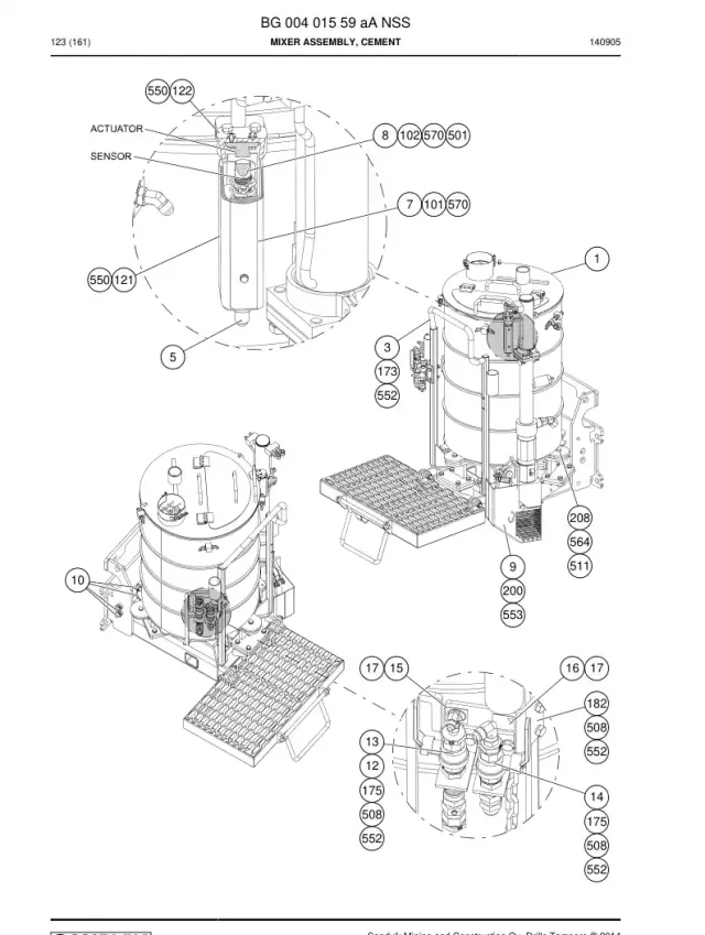 MIXER ASSEMBLY, CEMENT