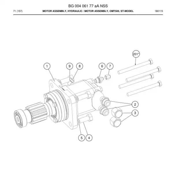 ASSEMBLY DO MOTOR, HYDRAULICULICO
