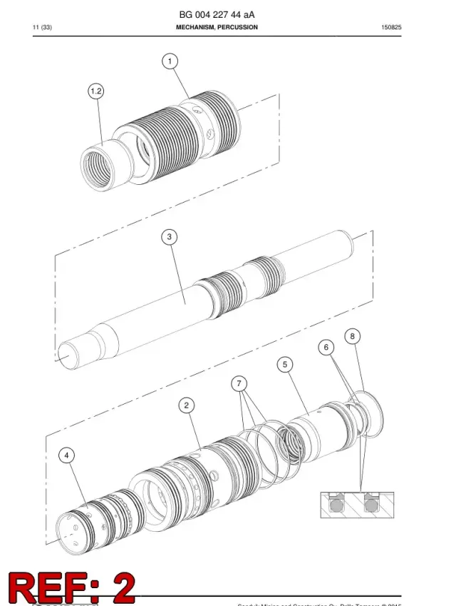 CYLINDER, REAR