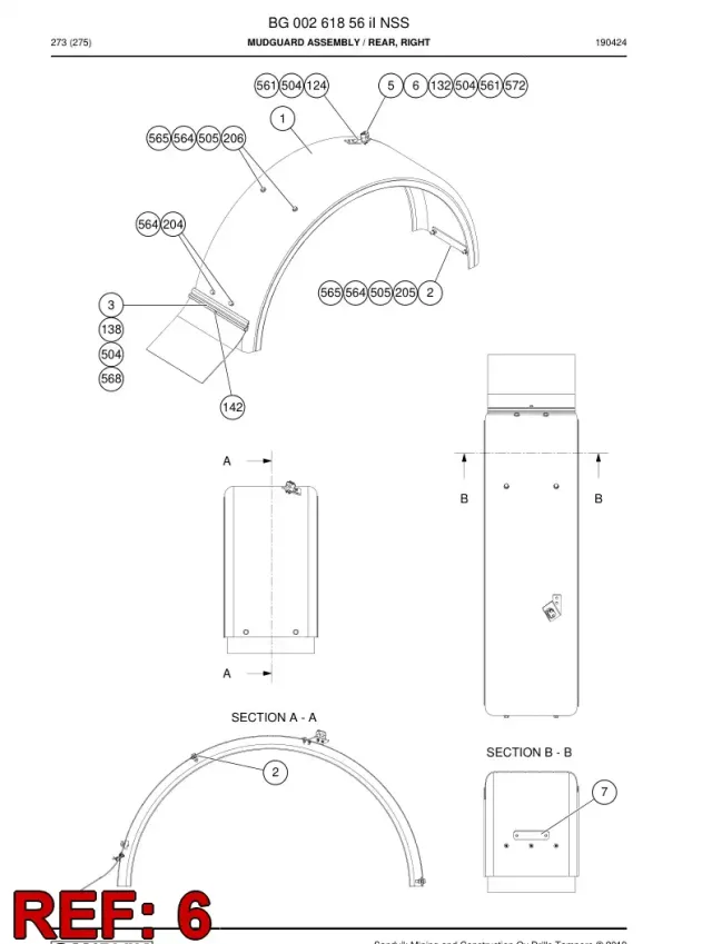 CLAMP, BORU, TOP PLATE