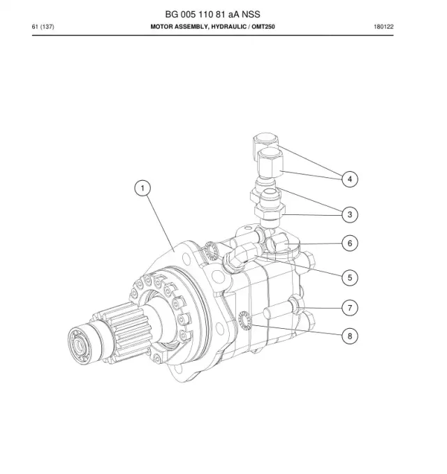 MOTOR CONJUNTO, HYDRAULIC