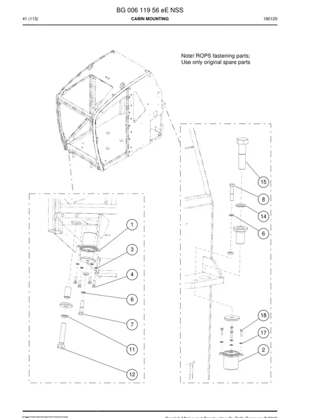 CABIN MOUNTING
