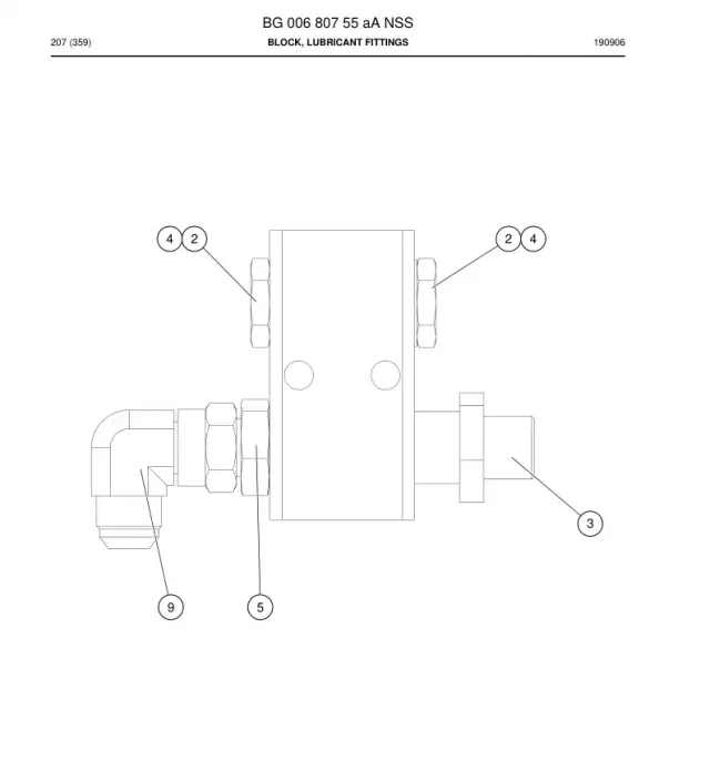 BLOCK, LUBRICANT FITTINGS