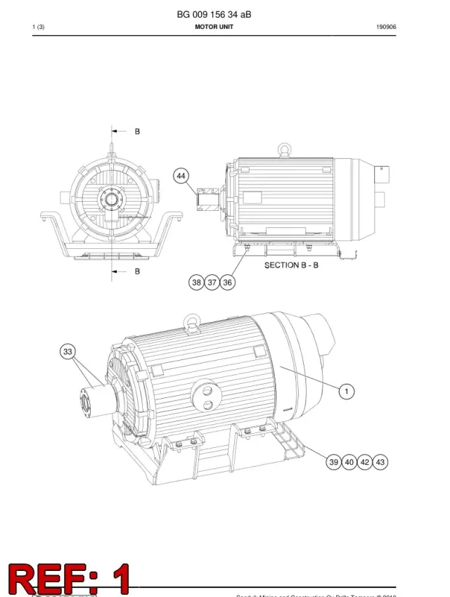 MOTOR, THREE PHASE