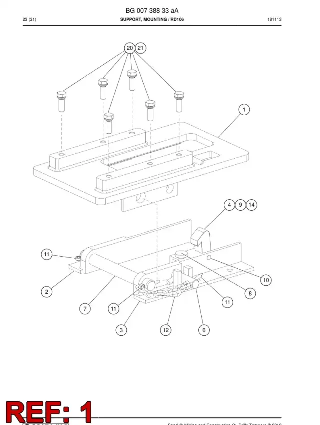 PLATE, MOUNTING
