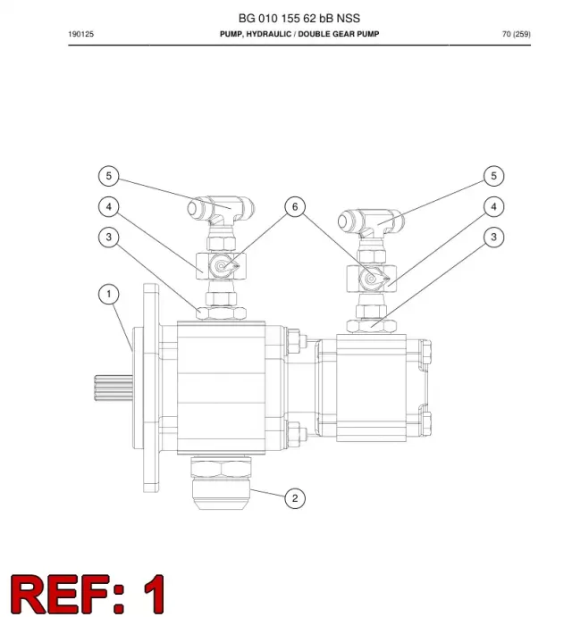 HYDRAULIC PUMPE, EXTERNAL GETRIEBE, DOUBLE