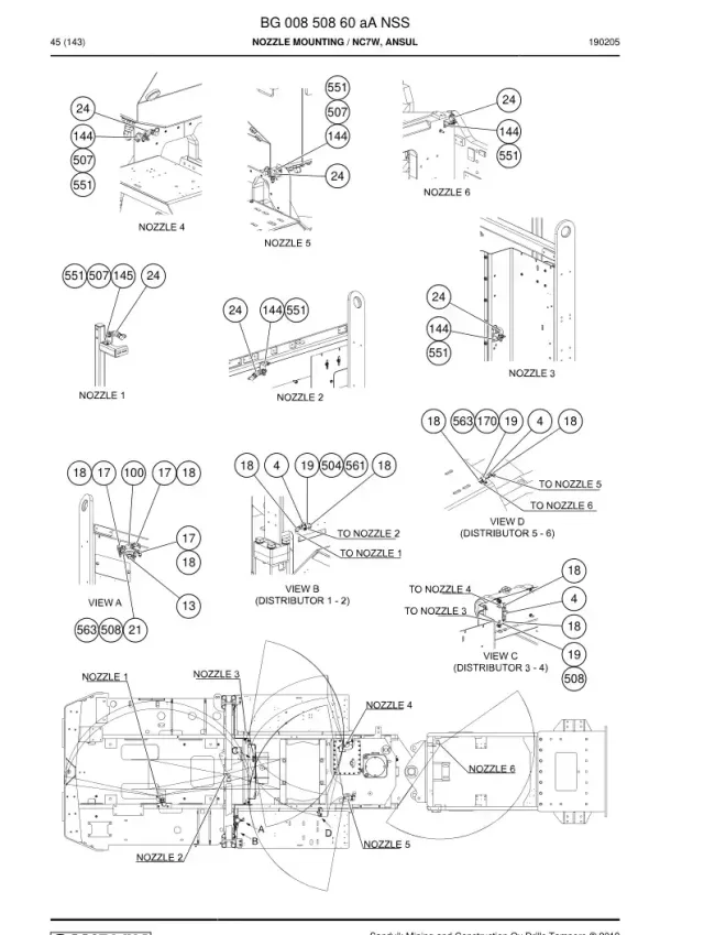 NOZZLE BEFESTIGUNG