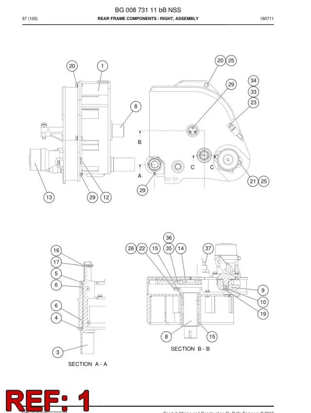 FRAME, REAR