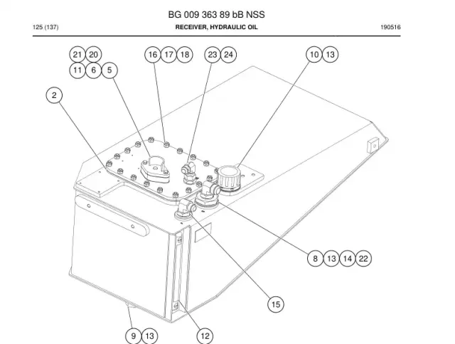 RECEIVER, HİDROLİK OIL