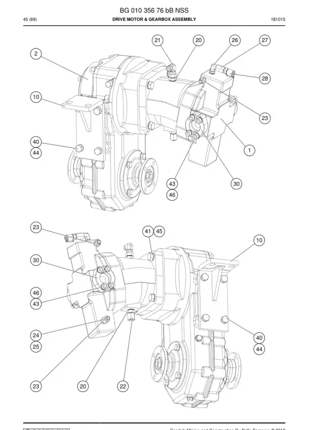DRIVE MOTOR & GEARBOX CONJUNTO