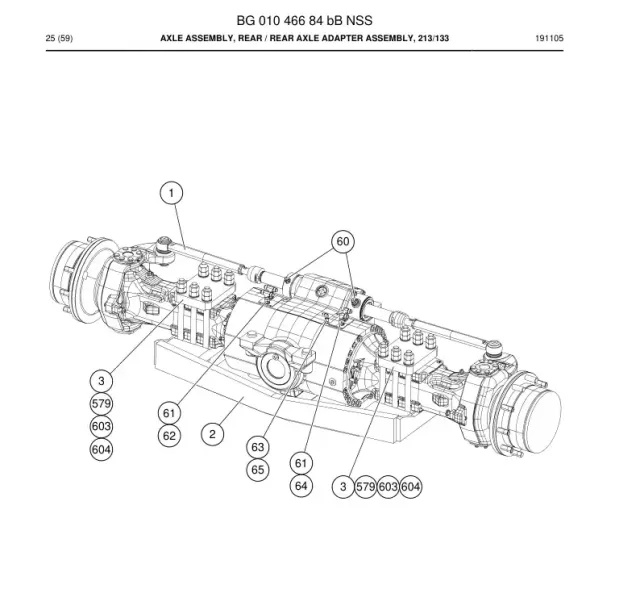 AXLE GRUBU, REAR
