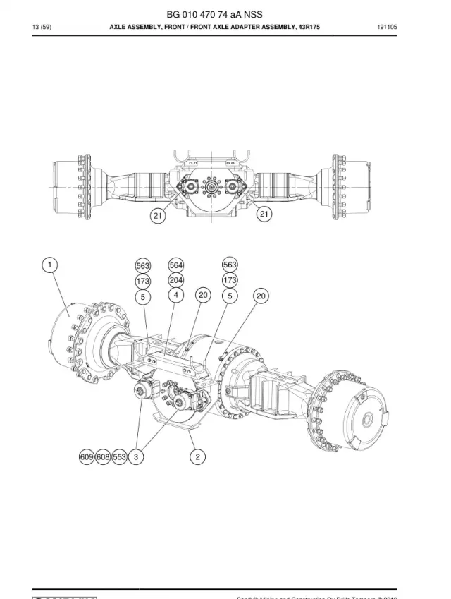 AXLE GRUBU, FRONT