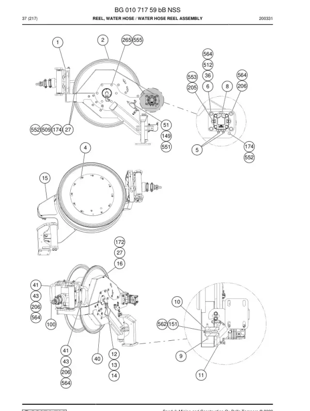 REEL, WATER HOSE