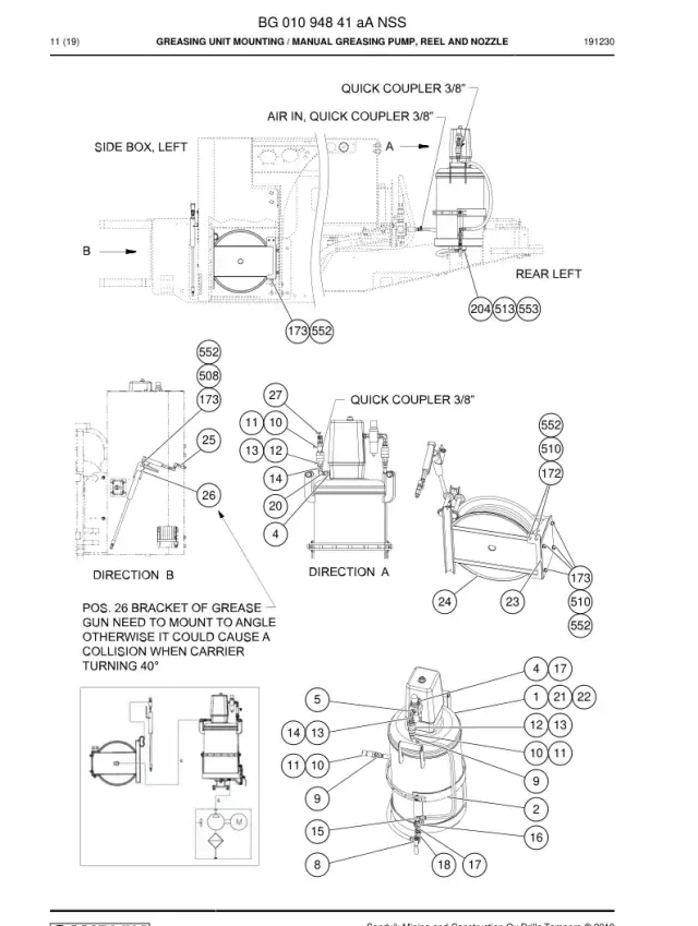 GREASING UNIT BAĞLANTI