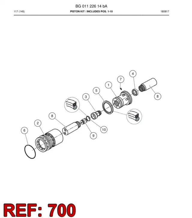 HYDRAULIC PISTON KIT