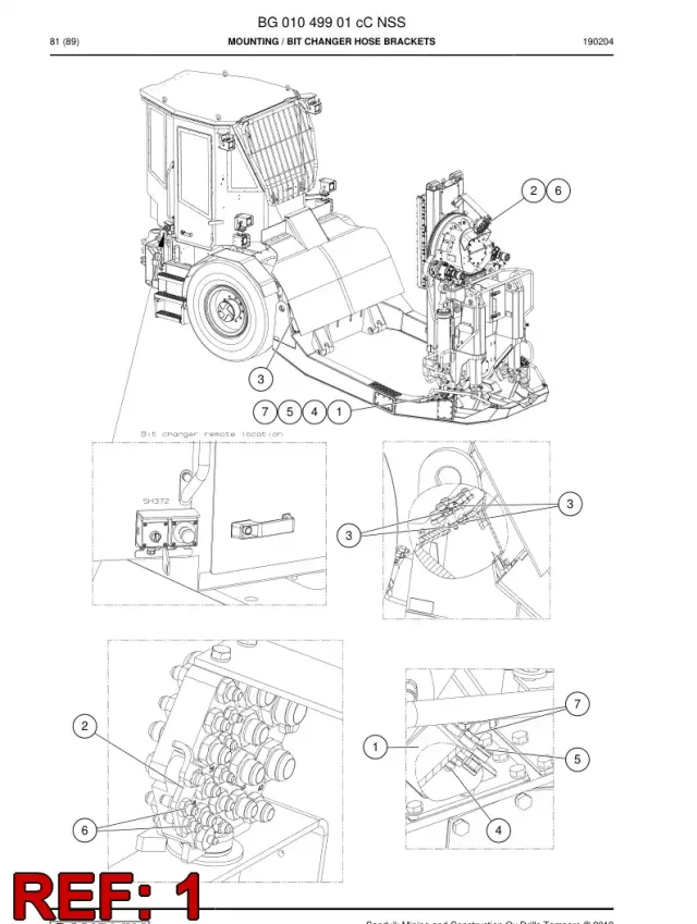 PLATE, PASO DE CABLE