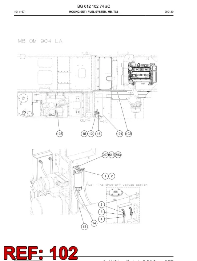 ENSEMBLE DE FLEXIBLE, CARBURANT