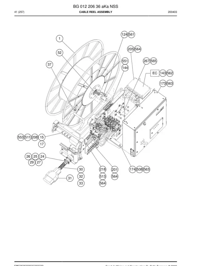 KABLO REEL ASSEMBLY