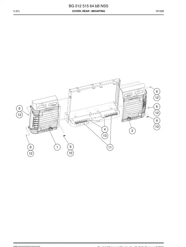 COVER, REAR