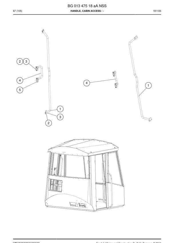 HANDLE, CABIN ACCESS