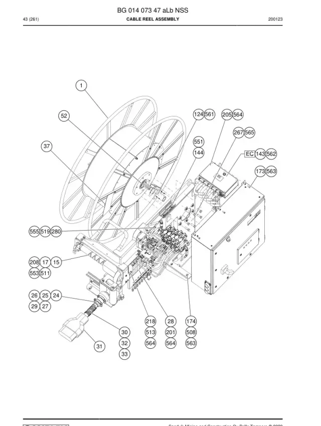 KABLO REEL ASSEMBLY